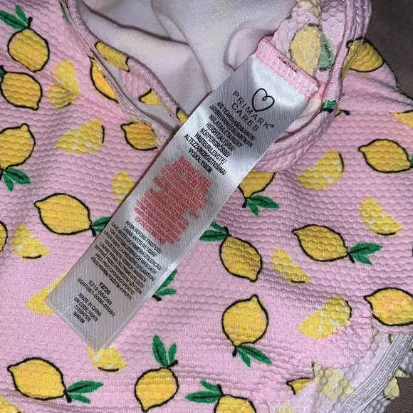 🍋💕Pink with Lemon Print One Piece Swimsuit - Picture 3 of 4